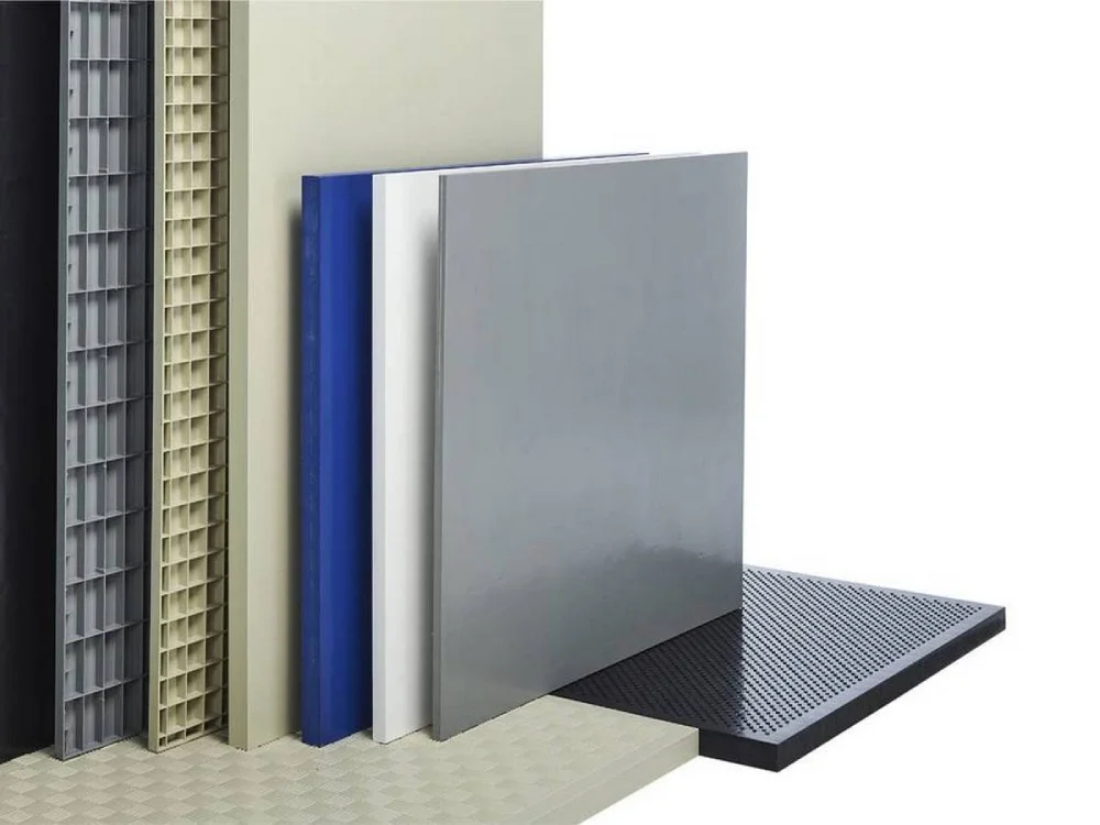 Strukturētas plastikāta loksnes, kas paredzētas celtniecības un infrastruktūrai