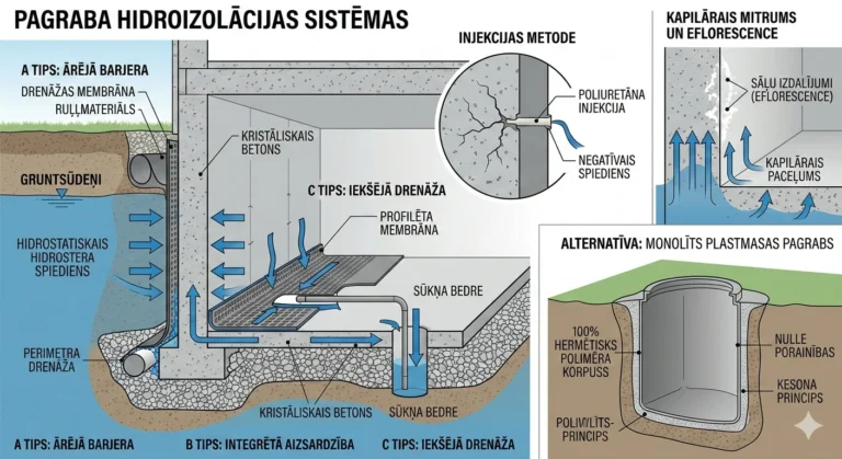 Pagraba hidroizolācija vietās ar augstiem gruntsūdeņiem